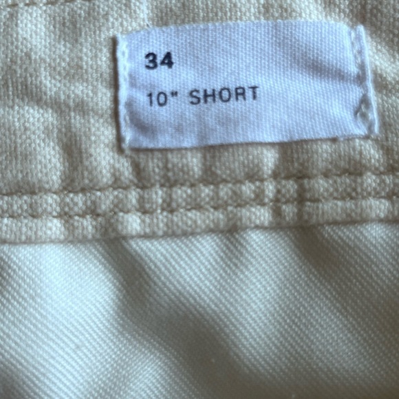 GAP Linen Cotton Blend Mens Size 34 Flat Front Beige 10" Inseam Shorts - Picture 6 of 6